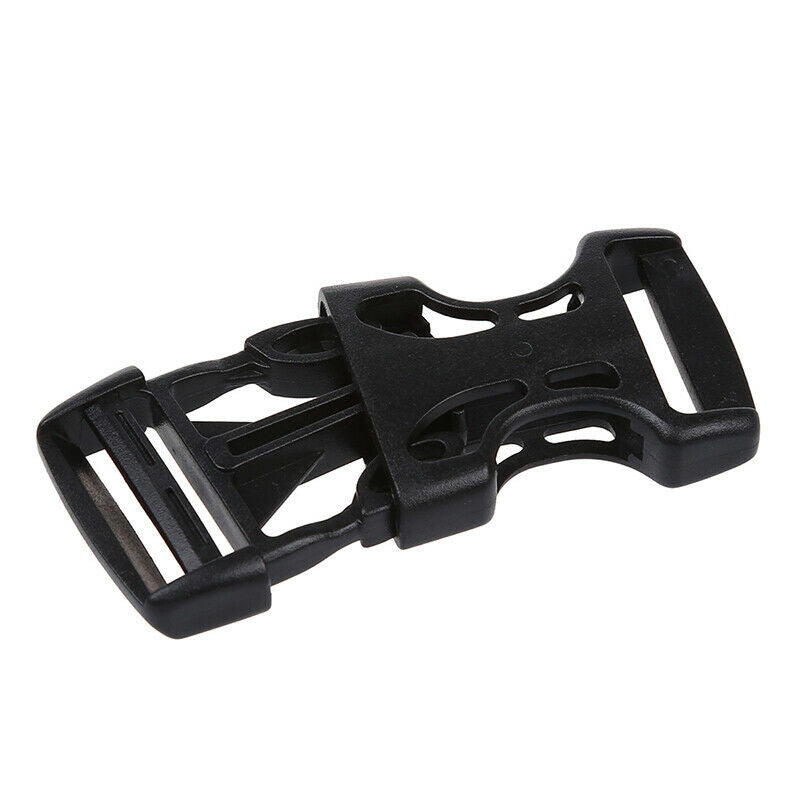 1" Replacement Belt Connecting Black Plastic Quick Release Buckle 2 Pcs