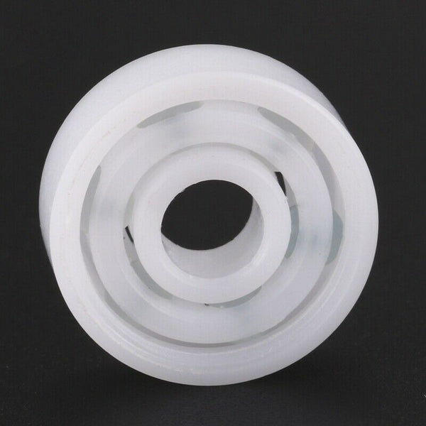 1 x 626 deep groove ball bearing plastic glass 6 * 19 * 6mm, white
