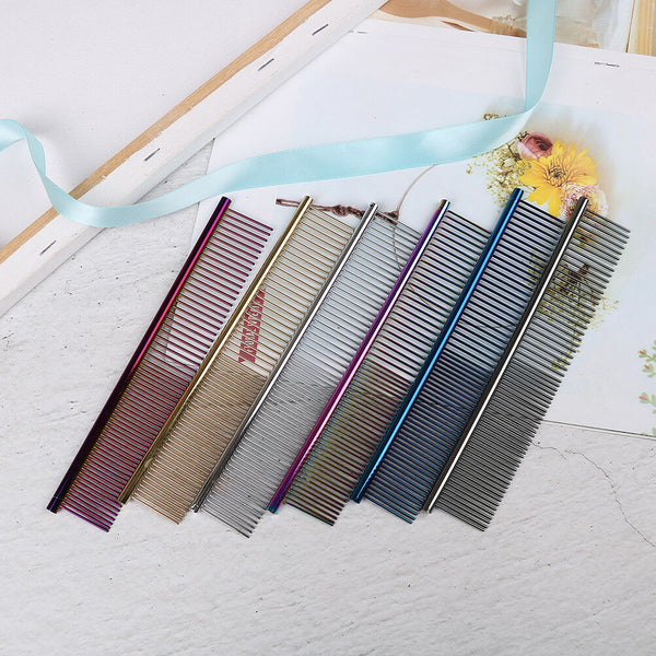 Stainless steel hair comb brush shedding flea for cat dog pets trimmer groomi SE