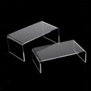 Acrylic Riser Display Shelf for Amiibo Funko Pops Figures Clear