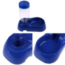 Pet Dog Puppy Cat Automatic Water Dispenser Food Dish Bowl Feeder Blue