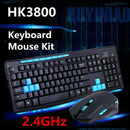 2.4Ghz Wireless Gaming Gamer Keyboard And Mouse Kit For Desktop Pc Laptop H