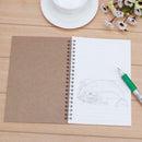 2pcs Retro Spiral Coil Horizontal Line Sketchbook Notebook Note Pad Memo