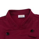 Red Chef Waiter Double-breasted Coat Uniform Long Sleeve Jacket Clothes XXL
