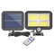 IP65 Solar Wall Light Remote Control Motion Sensor Outdoor Lamp (128LED) A