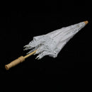 Women Lace Wooden Umbrella Handmade Parasol Wedding Party Bridal Bride Decoratir