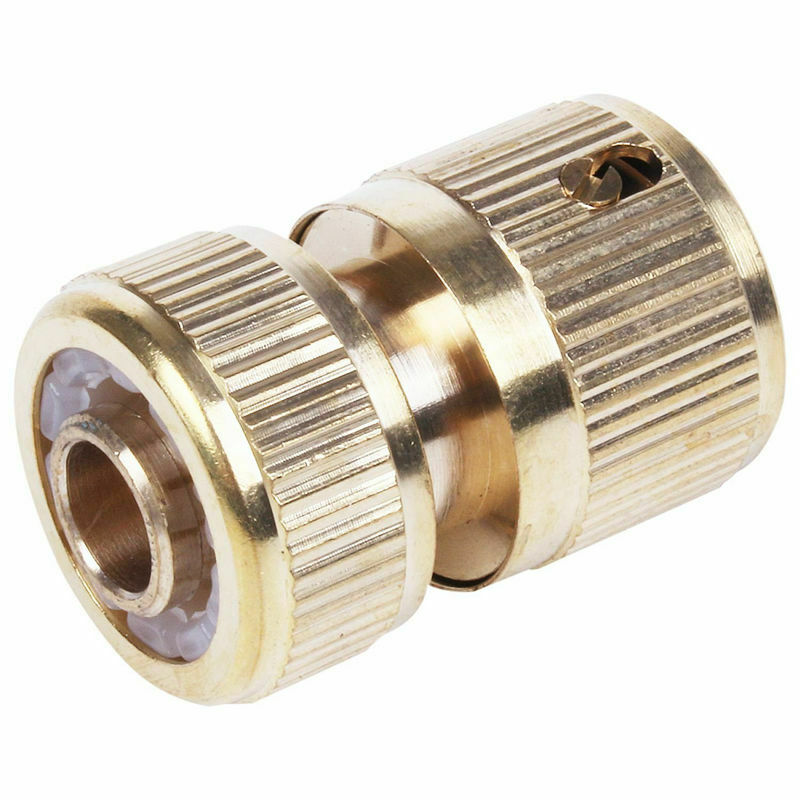 6 Pcs Brass Garden Lawn Water Hose Pipe Fitting 1/2 inch Quick Connector Y4D8
