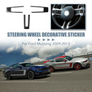 For Ford Mustang 2009-2013 Carbon Fiber Steering Wheel Button Frame Trim Cover