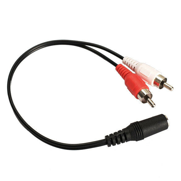 3.5mm Y Adapter Audio Cable Stereo Female Mini Jack to 2 RCA Male Adapter