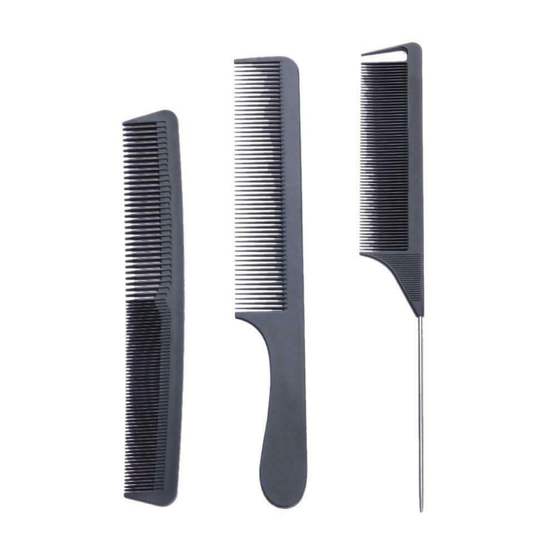 3pcs/Set Anti-Static Carbon Comb Professional Beauty Salon Styling Comb A