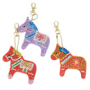 Crystal Rhinestone Horse Pendant Car Keyring Bag Keychain Key Ring Chain Gift