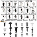 456Pcs Car Retainer Clips Plastic Fasteners Kit-Auto Push Pin Rivets Fasten V5L1