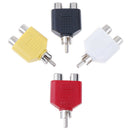 4Ã—AV RCA Splitter Y Lotus Audio Video Plug Converter 1 Male to 2 Female Adap OZ