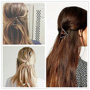 Minimalist Geometric e-Shape Hair Clip,Dainty Hollow alloy Hairpin Clamps A