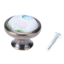 Butterfly Flower Door Knob Handle Cupboard Drawer Cabinet Wardrobe Pull
