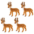 4x Beautiful Hand Painted Standing Deer Home Decorative Gift Art Craft Decor