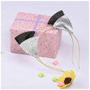 4 Pieces Glitter Cat Ear Headbands Kitty Headbands Cat Ear Hair Hoops for D X4I7