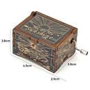 Retro Wood Hand Cranked Music Box Carved Kid Child Birthday Gift Home Decor