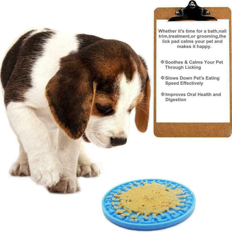 Silicone Dog Lick Mat Pad Pet Buddy Shower Bathing Distraction Washing Groo P0S2