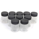 10pcs Clear Glass Bottles Air Brush Bottle Jars with Plastic Lid Using on