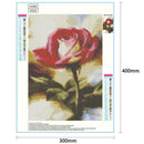 5D DIY Full Drill Diamond Painting Red Rose Cross Stitch Embroidery Mosaic