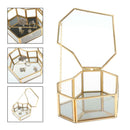 Clear Glass Box Jewellery Organizer Case Terrarium for Dressing Table