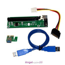 USB 3.0 PCI-E Express x1 To x16 Extender Riser Card Adapter Power Cable Mining A