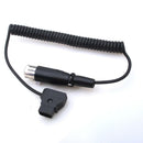 D-Tap Male to Female 4-Pin XLR Coiled Cable for Power Supply Battery Adapter