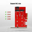 Pci-E X4 To M.2 Ngff M/B Key Ssd Sata Adapter Converter Card For Desktop Pc
