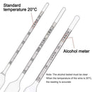 3Pcs Hydrometer Alcohol Meter Vinometer Measure Wine Liquor Tester 0-100