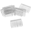 20pcs Lot Women Lady Alloy Hair Clips Side Combs 10-Teeth DIY Hair Pins 56mm