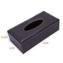 Portable Leather Rectangular Tissue Cover Box Holders Case Pumping Paper Ho