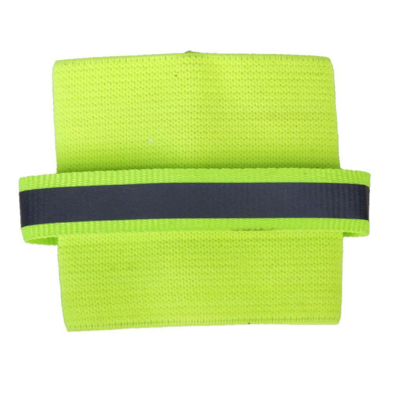 2x Green Elastic Pet Dog Leg Bands Knee Protector With Reflective Strips L