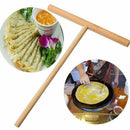 Practial T Shape Crepe Maker Pancake Batter Wooden Spreader Stick Home Kitc T1X7