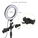Video Live Photography LED Lamp Holder Monopod Selfie Ring Light Phone Bracket
