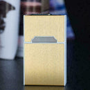 20 sticks Windproof Lighter With Inbuilt Box Holder Automatic Cigarette Cas M1N7