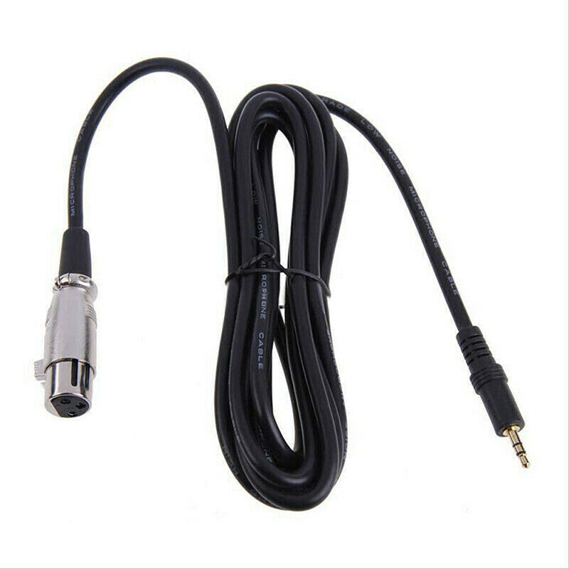 10FT XLR 3 Pin Female to 1/8" 3.5mm Stereo Jack Microphone Audio Cord CableS Bj