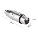 3-Pin XLR Female to RCA Female Jack Audio Cable Microphone AV Video Adapter