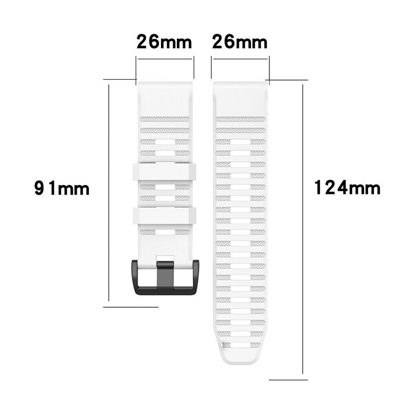 Replacement Band Silicone Strap for Garmin Fenix 6X 6X Pro 5X 5X Plus 3 HR 26mm