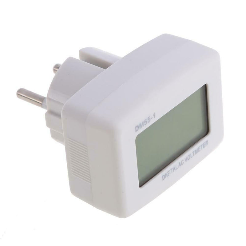 Blue LCD Volt Meter AC 80-300V For 110V 120V 220V 230V 240V EU Style Plug