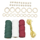 Handmade Decorations Macrame Starter Kit, Natural Cotton Macrame Rope, Wooden
