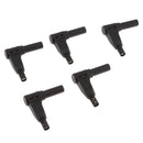 Black 4mm Banana Connector Male Nickel Plating Plug Nylon Sheath for Multimeters