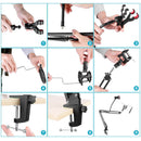 Adjustable Recording Microphone Suspension Boom Scissor Arm Stand+Mic Wind