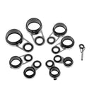 9pcs Stainless Steel Ceramic Fishing Rod Guides Eye Ring Tip Line Ring