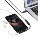 2in1 Type-C To USB-C 3.5mm Jack Aux Earphone Cable Adapter black B7N6