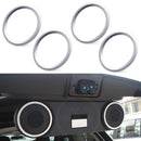 4X Chrome Plated Stereo Speaker Collar Cover Trim fit for Jeep Patriot Compass