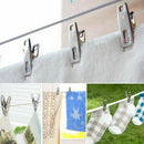 20 Pcs Stainless Steel Clothes Pegs Hanging Pins Clips Laundry Metal Clamps Set