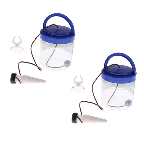 2Pcs Reptile Food Dish Water Drinker Dispenser Food Bowl Lizard Tortoise Feeder