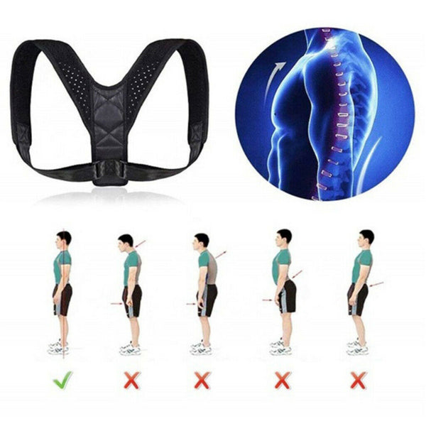 Breathable Posture Corrector Back Shoulder Support Correct Brace Belt for Adults