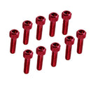 50Pcs M6 Socket Cap Screws Red 25*9mm Socket Allen Cap Head Hex Bolts Met GAM